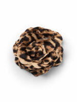 ANIMAL PRINT FLOWER BROOCH
