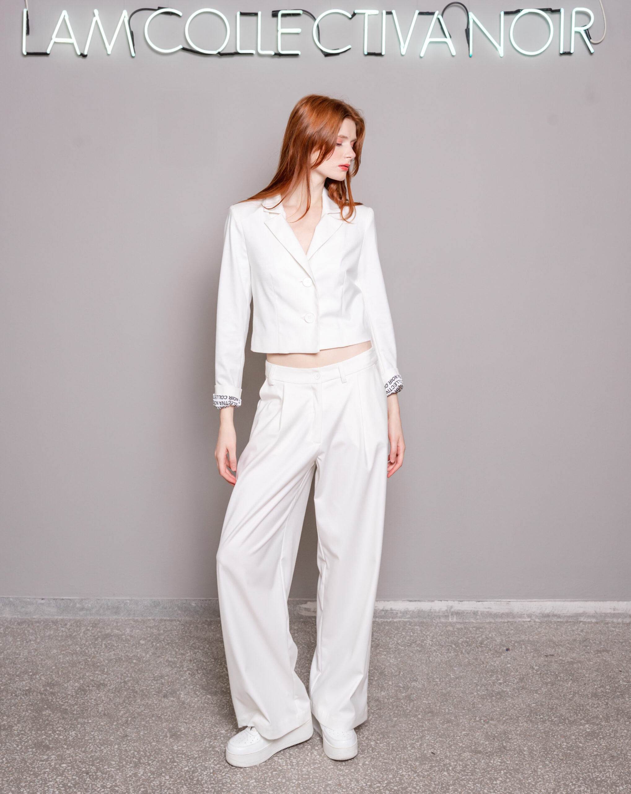 MACE BLAZER , VIOLET PANTS - WHITE (7) MACE BLAZER - Image 1