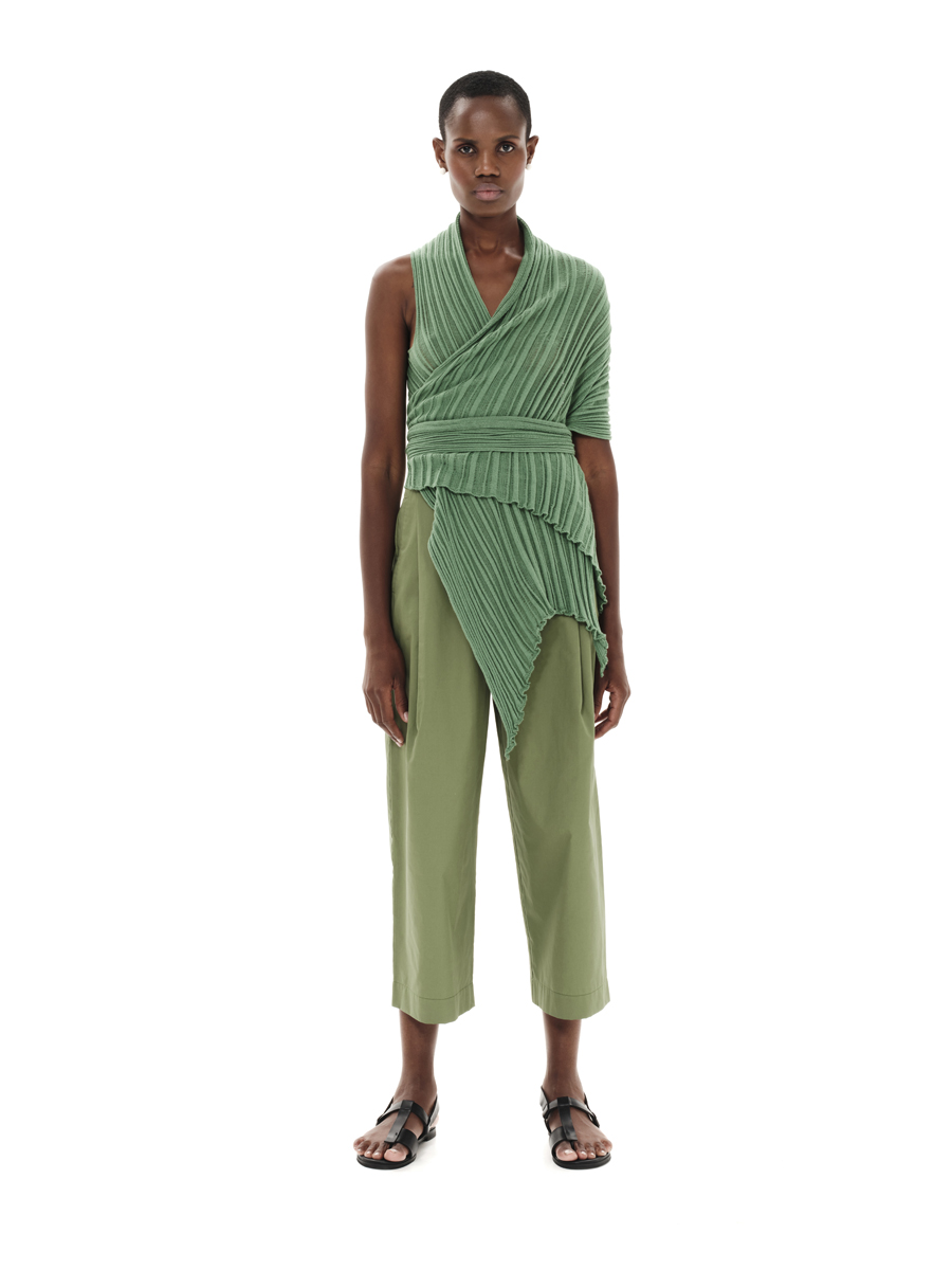 KOURBELA SS24 - S24246 Draped Archetype, Versatile knit cardigan. - Image 1