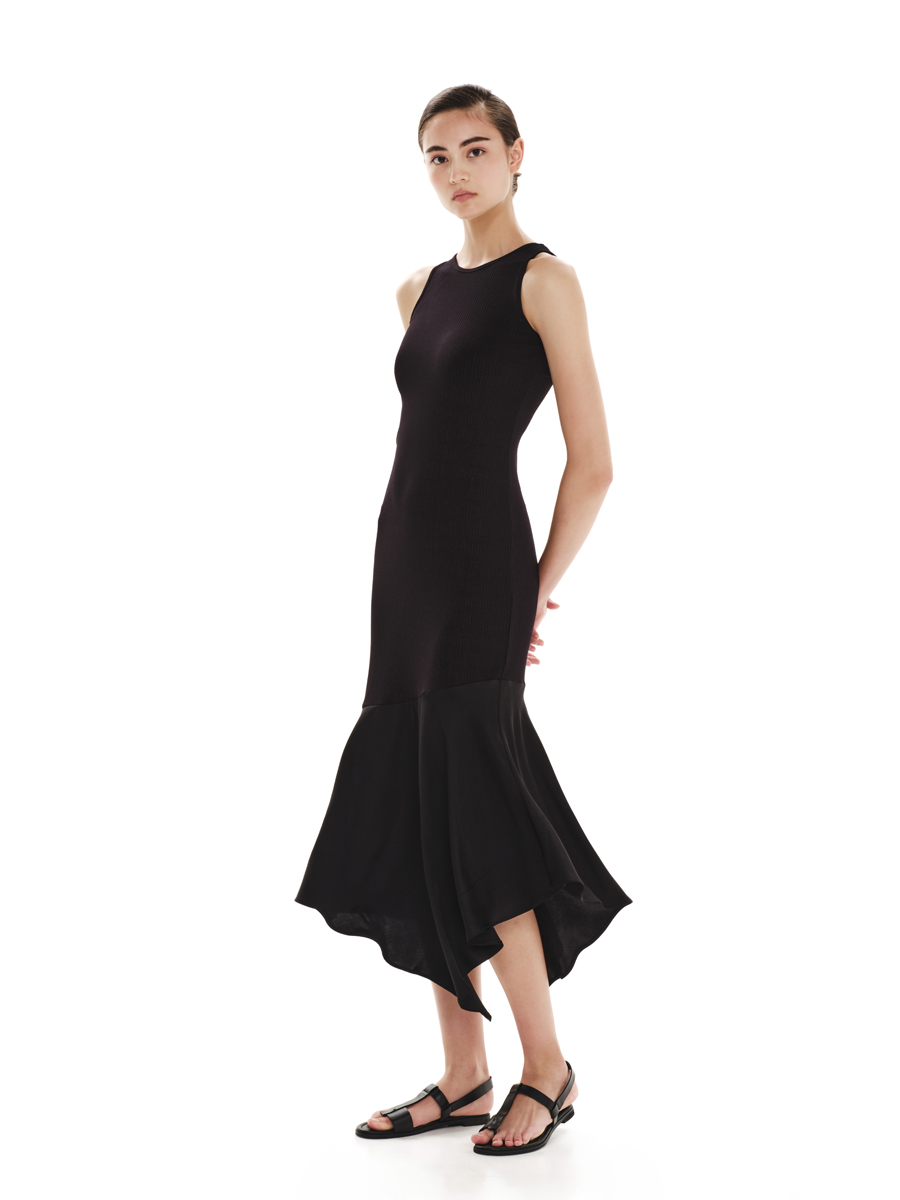 KOURBELA SS24 - S24335 Contrasting Natures Dress with Ruffles - Image 1